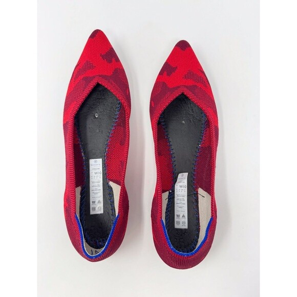 Rothys The Point Womens Ballet Flats Red Camouflage Slip On Loafer Comfort US 10 - Picture 9 of 9